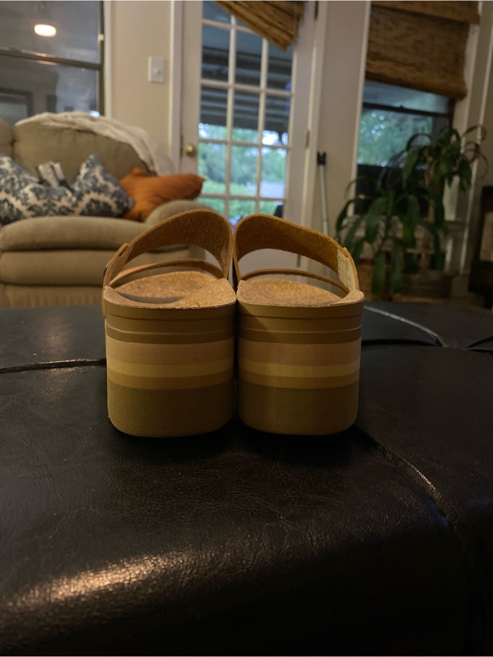Reef Women's Cognac Double-Strap Platform Slide - Picture 2 of 11